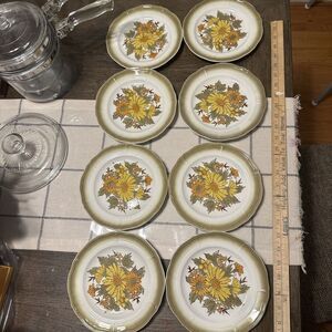 Mikasa Terra Stone SALEM 8" Plate 7146 Japan Vintage Set Of‎ 8